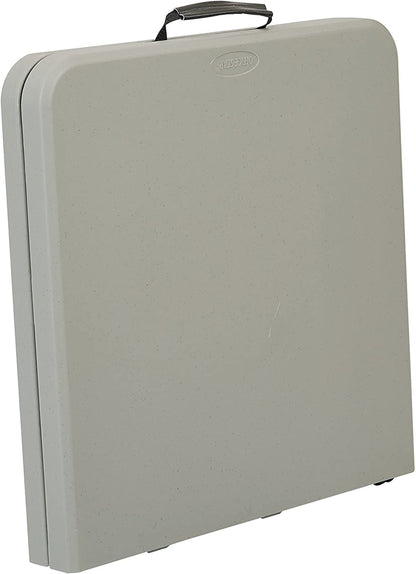 Storenine 122 cm Height-Adjustable Folding Resin Table Light Gray