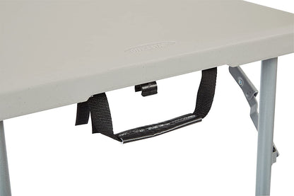 Storenine 122 cm Height-Adjustable Folding Resin Table Light Gray