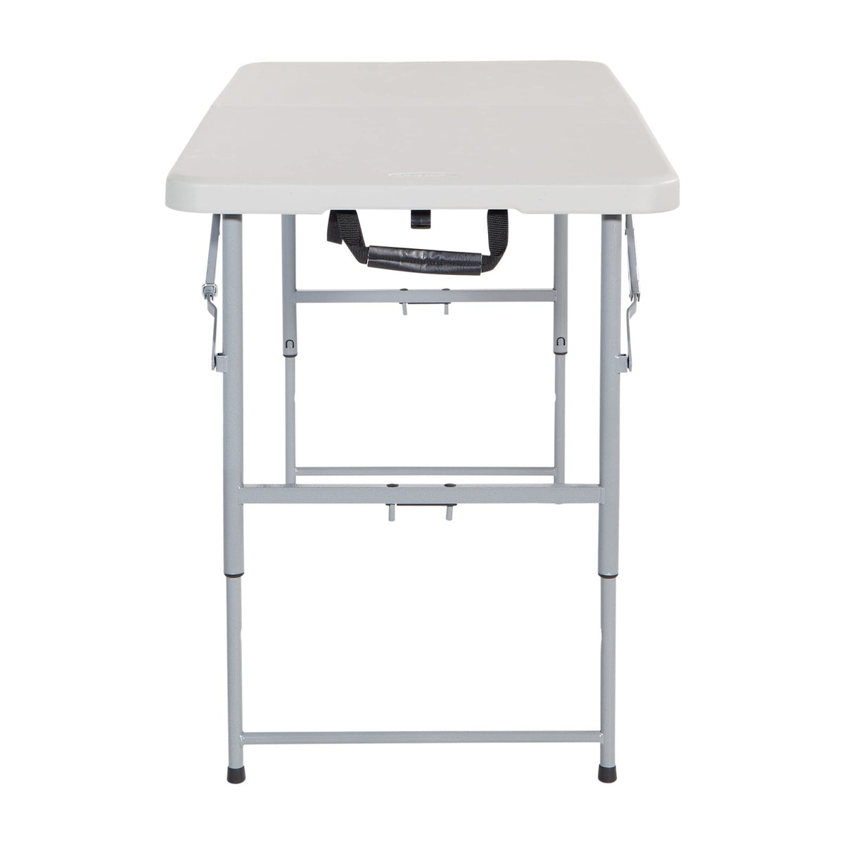 Storenine 122 cm Height-Adjustable Folding Resin Table Light Gray