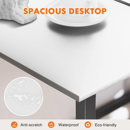 Storenine 32-Inch Compact Computer Desk White Black