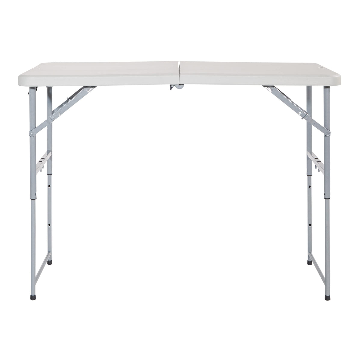 Storenine 122 cm Height-Adjustable Folding Resin Table Light Gray