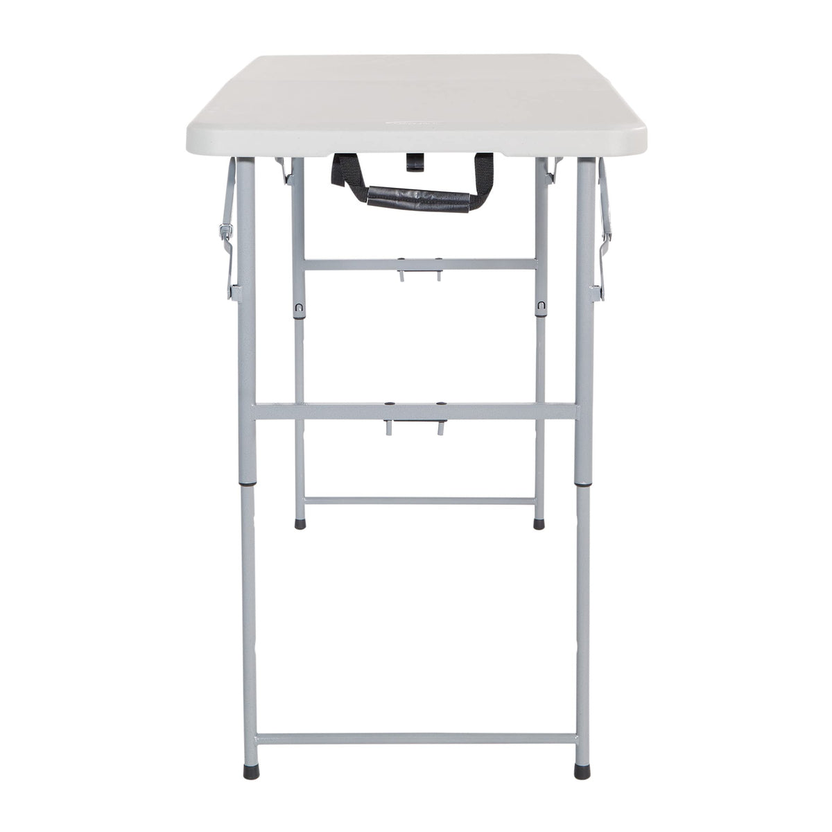 Storenine 122 cm Height-Adjustable Folding Resin Table Light Gray
