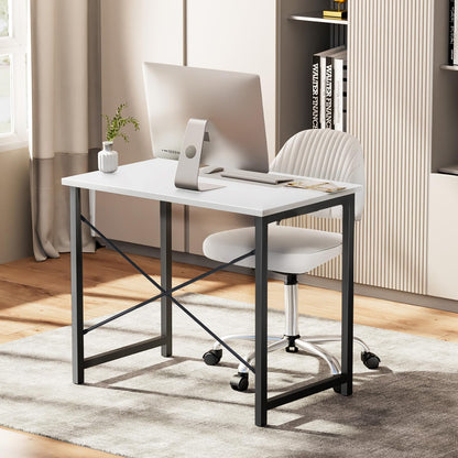 Storenine 32-Inch Compact Computer Desk White Black